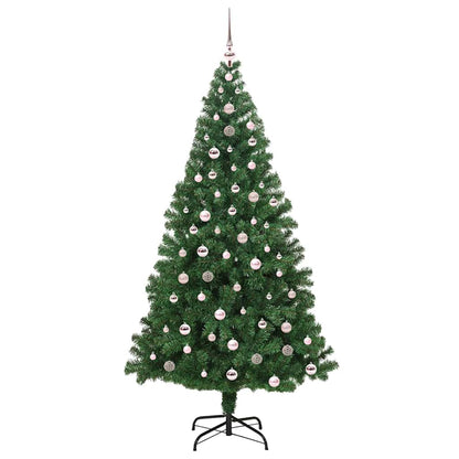 Künstlicher Weihnachtsbaum mit 300 LEDs mit Ständer Grün 240 cm