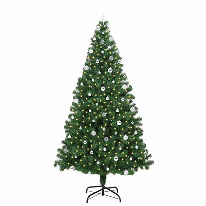 Künstlicher Weihnachtsbaum mit 300 LEDs mit Ständer Grün 240 cm