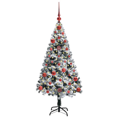 Künstlicher Weihnachtsbaum mit 150 LEDs mit Ständer Weiß 120 cm