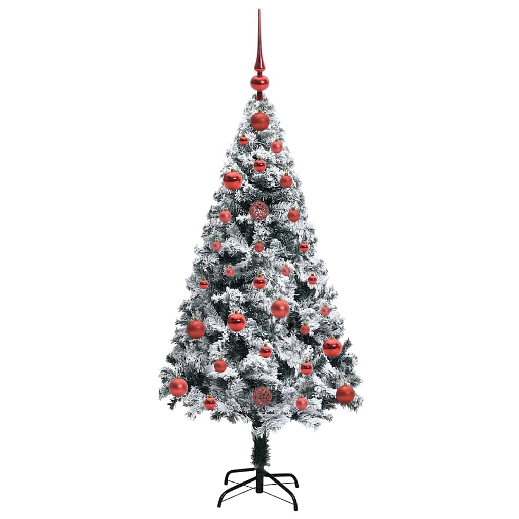 Künstlicher Weihnachtsbaum mit 150 LEDs mit Ständer Weiß 120 cm