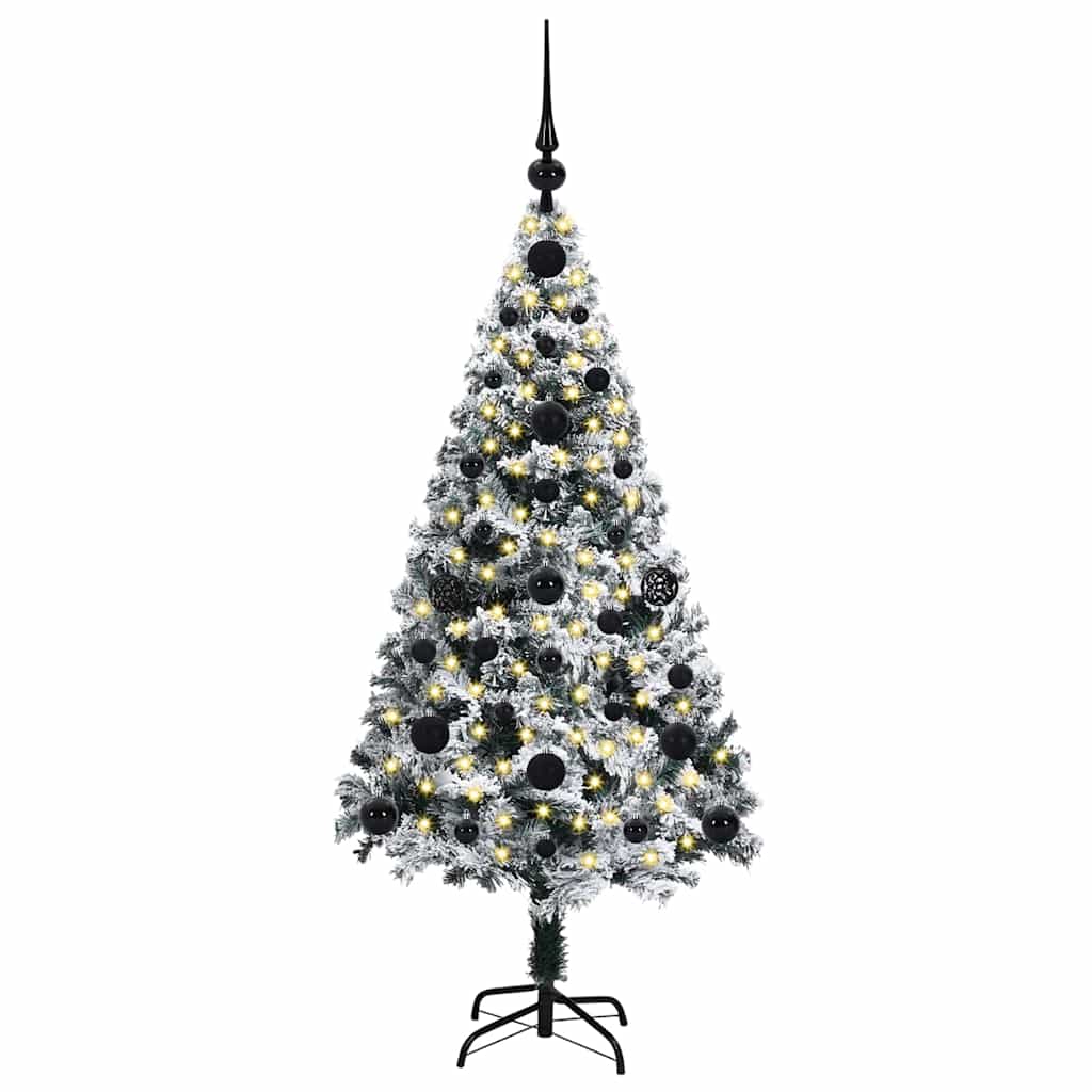 Künstlicher Weihnachtsbaum mit 150 LEDs mit Ständer Weiß 120 cm