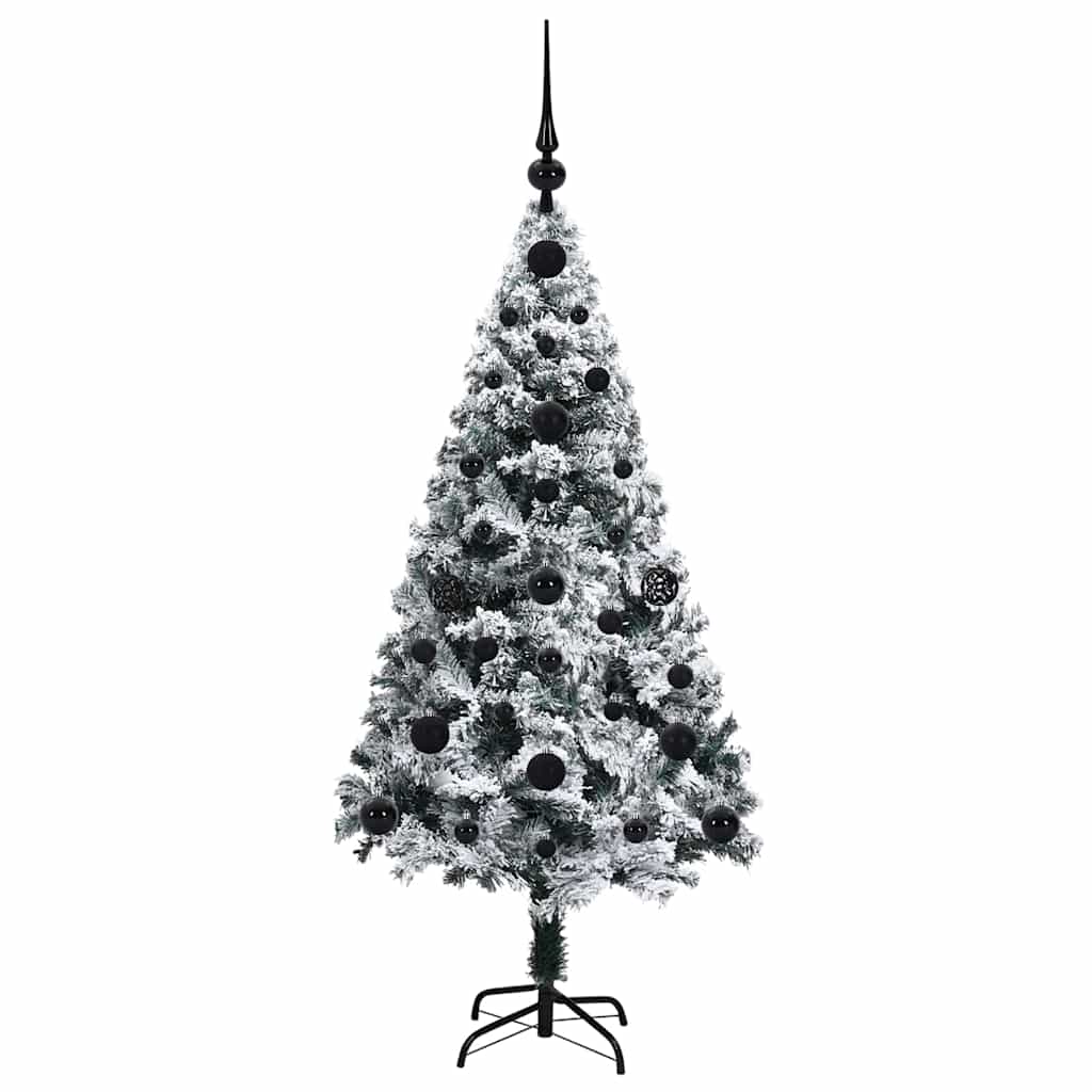 Künstlicher Weihnachtsbaum mit 150 LEDs mit Ständer Weiß 120 cm