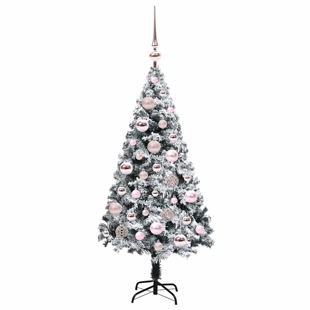 Künstlicher Weihnachtsbaum mit 150 LEDs mit Ständer Weiß 120 cm