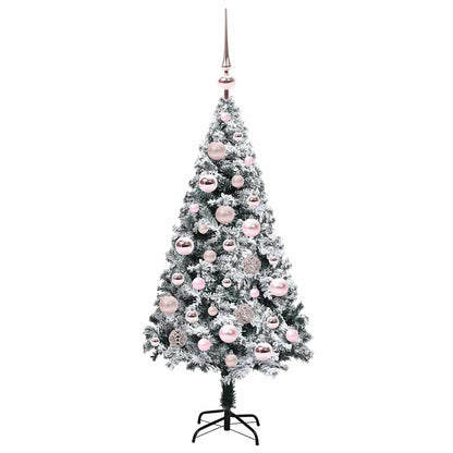 Künstlicher Weihnachtsbaum mit 150 LEDs mit Ständer Weiß 120 cm