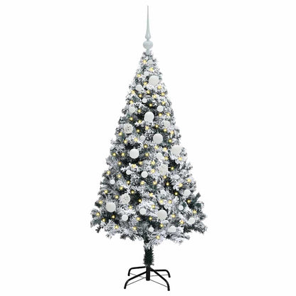 Künstlicher Weihnachtsbaum mit 150 LEDs mit Ständer Weiß 120 cm