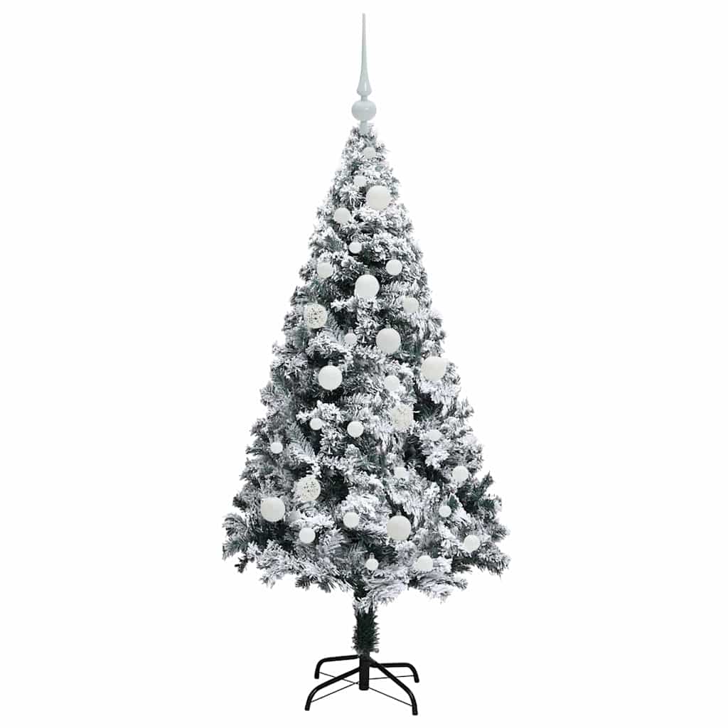 Künstlicher Weihnachtsbaum mit 150 LEDs mit Ständer Weiß 120 cm