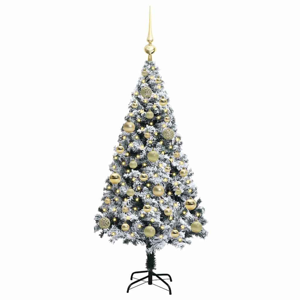 Künstlicher Weihnachtsbaum mit 150 LEDs mit Ständer Weiß 120 cm
