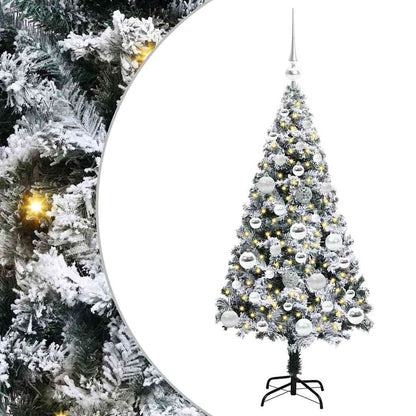 Künstlicher Weihnachtsbaum mit 150 LEDs mit Ständer Weiß 120 cm