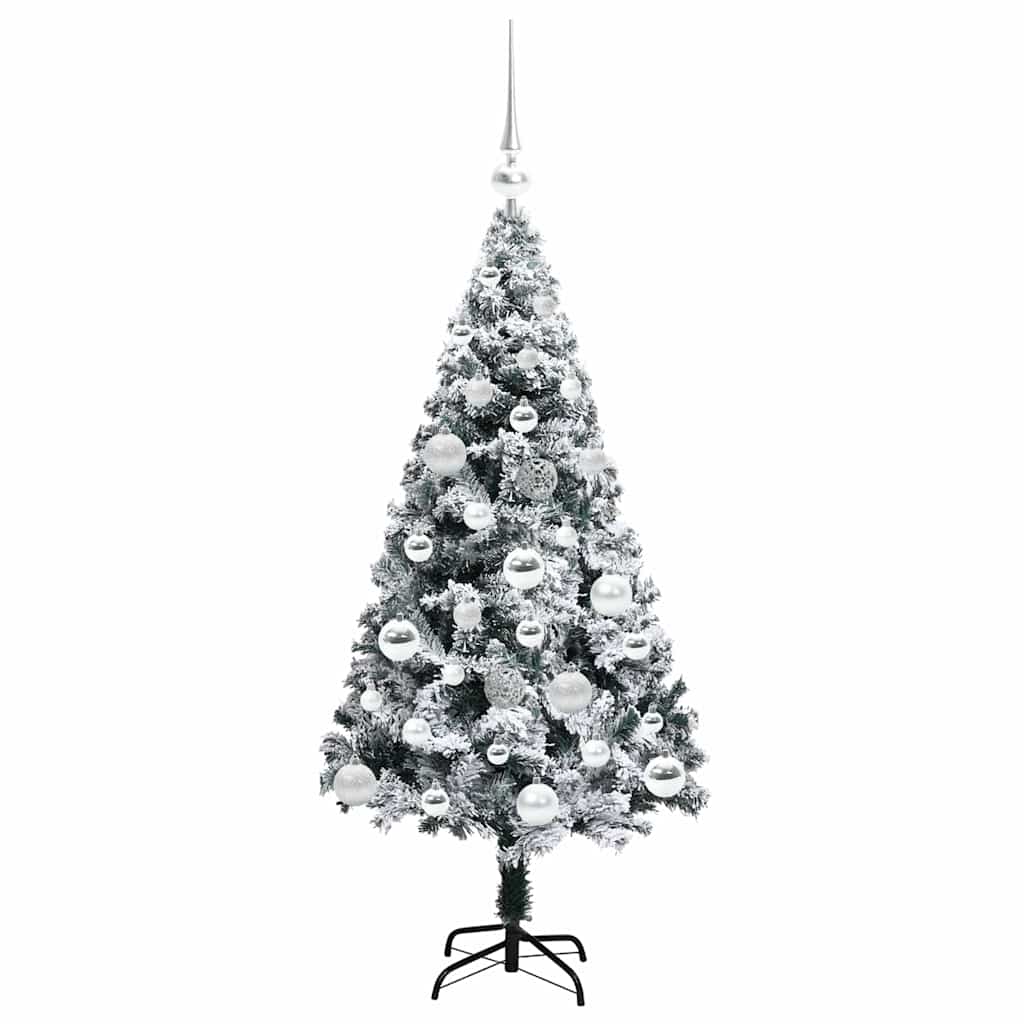 Künstlicher Weihnachtsbaum mit 150 LEDs mit Ständer Weiß 120 cm