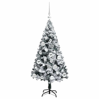 Künstlicher Weihnachtsbaum mit 150 LEDs mit Ständer Weiß 120 cm