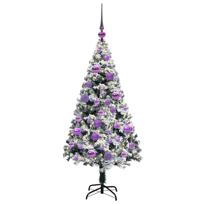 Künstlicher Weihnachtsbaum mit 150 LEDs mit Ständer Weiß 120 cm