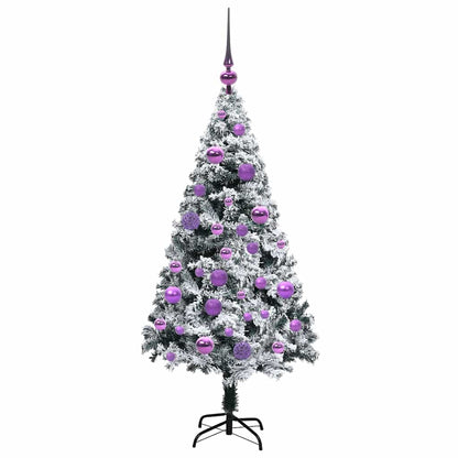 Künstlicher Weihnachtsbaum mit 150 LEDs mit Ständer Weiß 120 cm