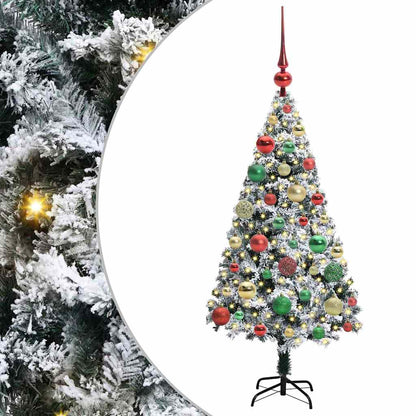 Künstlicher Weihnachtsbaum mit 150 LEDs mit Ständer Weiß 120 cm