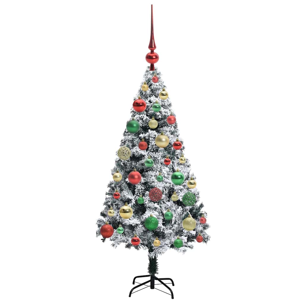 Künstlicher Weihnachtsbaum mit 150 LEDs mit Ständer Weiß 120 cm