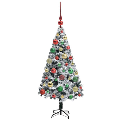 Künstlicher Weihnachtsbaum mit 150 LEDs mit Ständer Weiß 120 cm