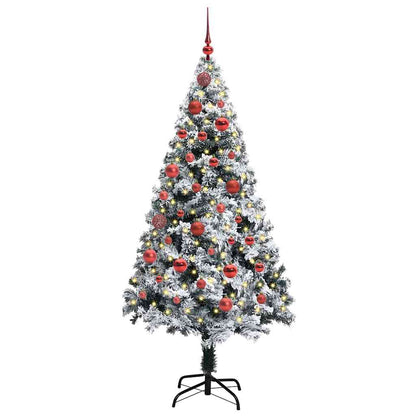 Künstlicher Weihnachtsbaum mit 150 LEDs mit Ständer Weiß 150 cm