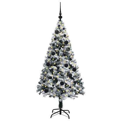Künstlicher Weihnachtsbaum mit 150 LEDs mit Ständer Weiß 150 cm
