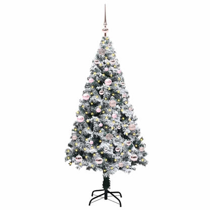 Künstlicher Weihnachtsbaum mit 150 LEDs mit Ständer Weiß 150 cm