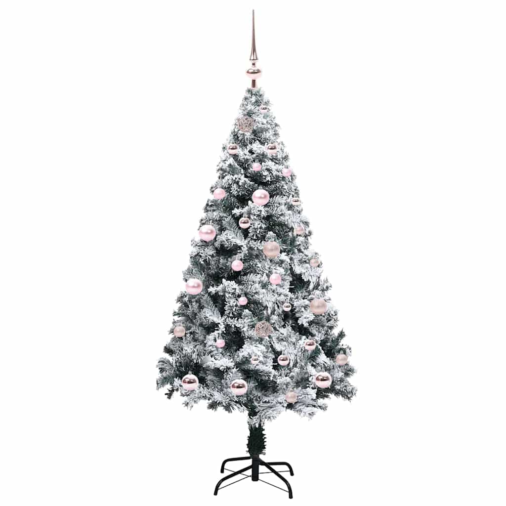 Künstlicher Weihnachtsbaum mit 150 LEDs mit Ständer Weiß 150 cm