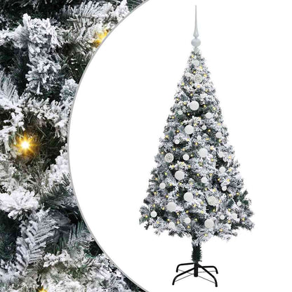 Künstlicher Weihnachtsbaum mit 150 LEDs mit Ständer Weiß 150 cm