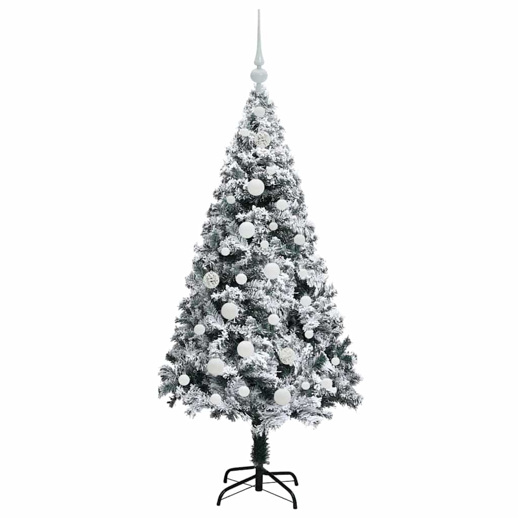 Künstlicher Weihnachtsbaum mit 150 LEDs mit Ständer Weiß 150 cm