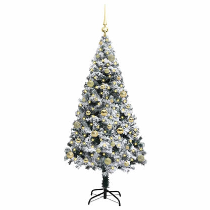 Künstlicher Weihnachtsbaum mit 150 LEDs mit Ständer Weiß 150 cm