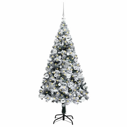 Künstlicher Weihnachtsbaum mit 150 LEDs mit Ständer Weiß 150 cm