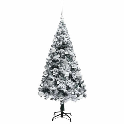 Künstlicher Weihnachtsbaum mit 150 LEDs mit Ständer Weiß 150 cm