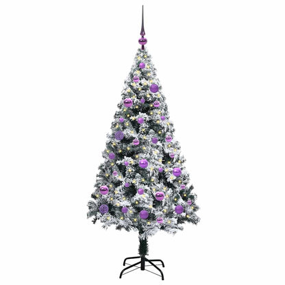 Künstlicher Weihnachtsbaum mit 150 LEDs mit Ständer Weiß 150 cm