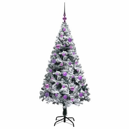 Künstlicher Weihnachtsbaum mit 150 LEDs mit Ständer Weiß 150 cm