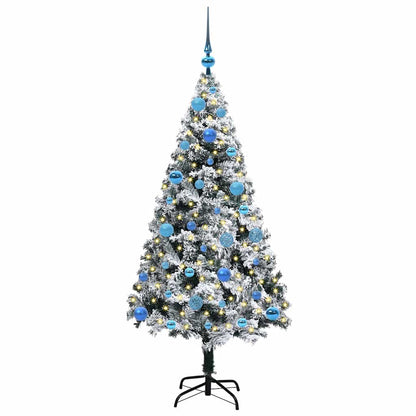 Künstlicher Weihnachtsbaum mit 150 LEDs mit Ständer Weiß 150 cm