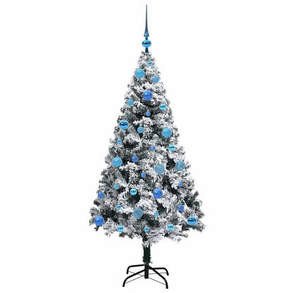Künstlicher Weihnachtsbaum mit 150 LEDs mit Ständer Weiß 150 cm