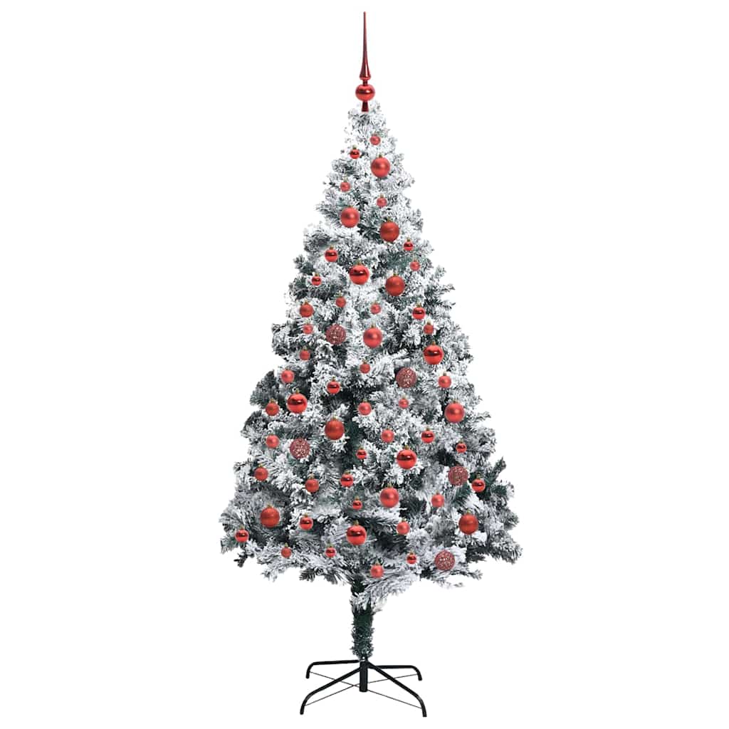 Künstlicher Weihnachtsbaum mit 300 LEDs mit Ständer Weiß 180 cm