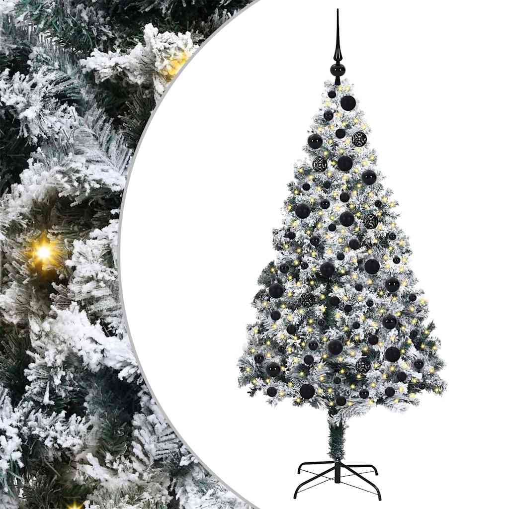 Künstlicher Weihnachtsbaum mit 300 LEDs mit Ständer Weiß 180 cm