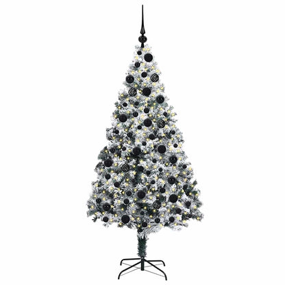 Künstlicher Weihnachtsbaum mit 300 LEDs mit Ständer Weiß 180 cm
