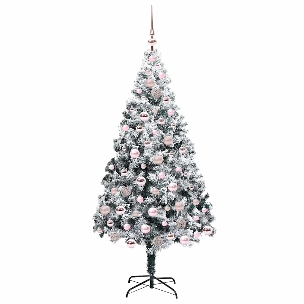 Künstlicher Weihnachtsbaum mit 300 LEDs mit Ständer Weiß 180 cm