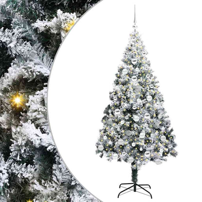 Künstlicher Weihnachtsbaum mit 300 LEDs mit Ständer Weiß 180 cm