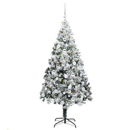 Künstlicher Weihnachtsbaum mit 300 LEDs mit Ständer Weiß 180 cm
