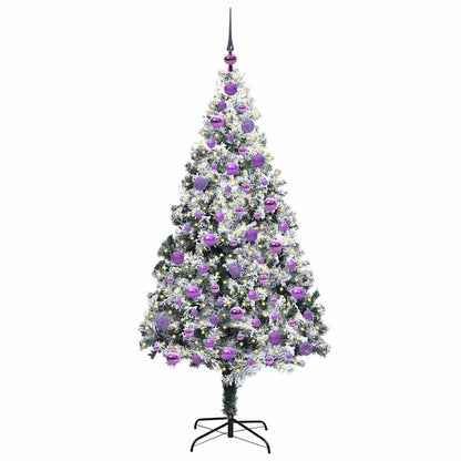 Künstlicher Weihnachtsbaum mit 300 LEDs mit Ständer Weiß 180 cm