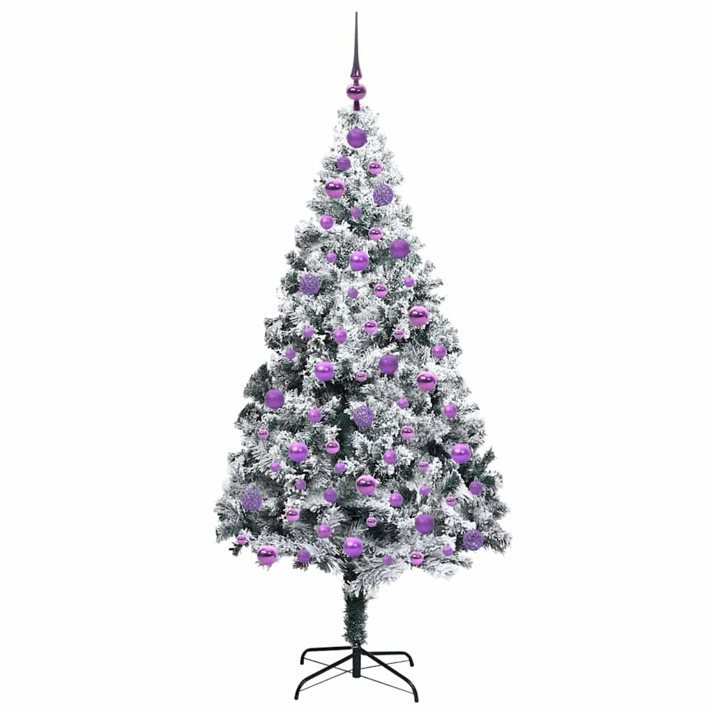 Künstlicher Weihnachtsbaum mit 300 LEDs mit Ständer Weiß 180 cm