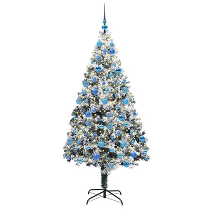 Künstlicher Weihnachtsbaum mit 300 LEDs mit Ständer Weiß 180 cm