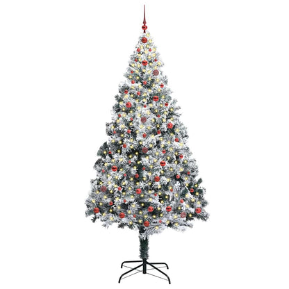 Künstlicher Weihnachtsbaum mit 300 LEDs mit Ständer Weiß 240 cm
