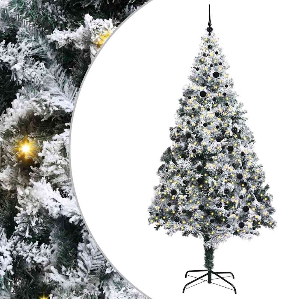 Künstlicher Weihnachtsbaum mit 300 LEDs mit Ständer Weiß 240 cm