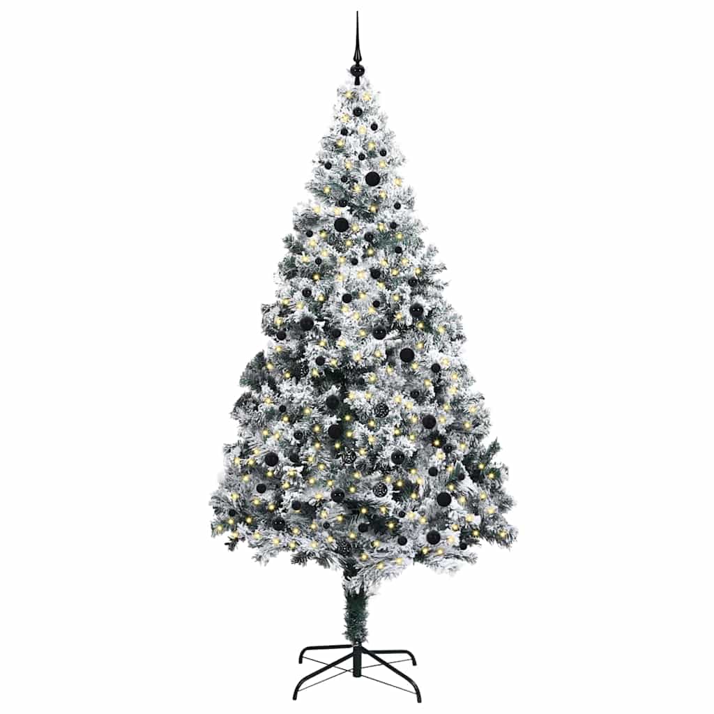 Künstlicher Weihnachtsbaum mit 300 LEDs mit Ständer Weiß 240 cm
