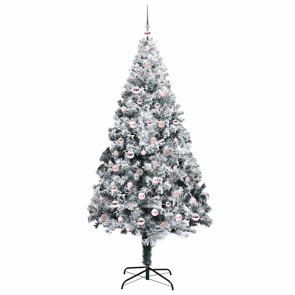 Künstlicher Weihnachtsbaum mit 300 LEDs mit Ständer Weiß 240 cm