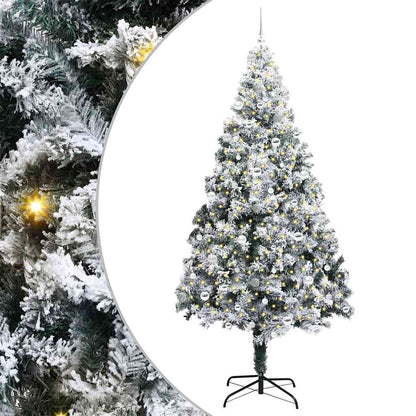 Künstlicher Weihnachtsbaum mit 300 LEDs mit Ständer Weiß 240 cm