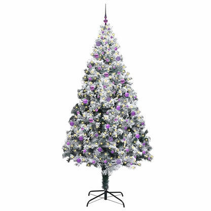 Künstlicher Weihnachtsbaum mit 300 LEDs mit Ständer Weiß 240 cm