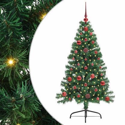 Künstlicher vorbeleuchteter Weihnachtsbaum Grün 120 cm PVC