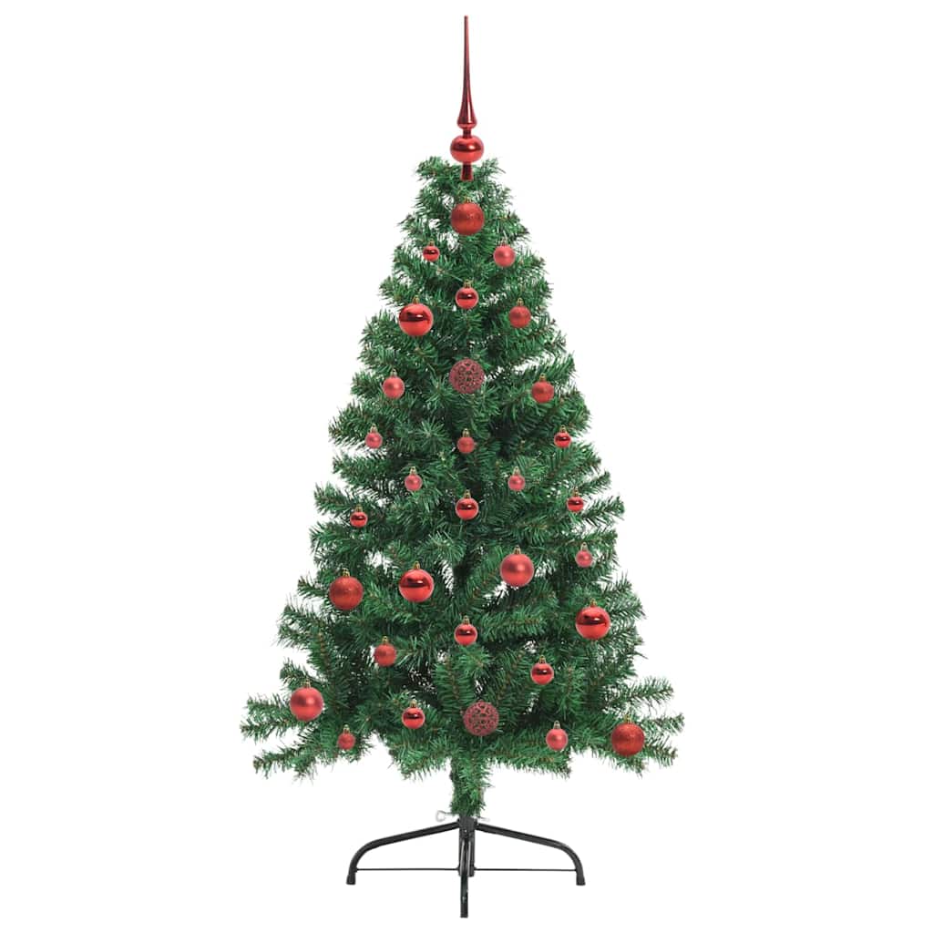 Künstlicher vorbeleuchteter Weihnachtsbaum Grün 120 cm PVC