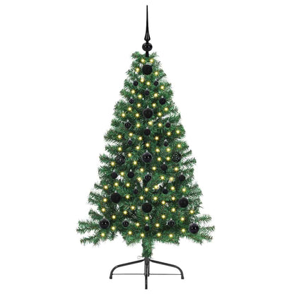 Künstlicher vorbeleuchteter Weihnachtsbaum Grün 120 cm PVC